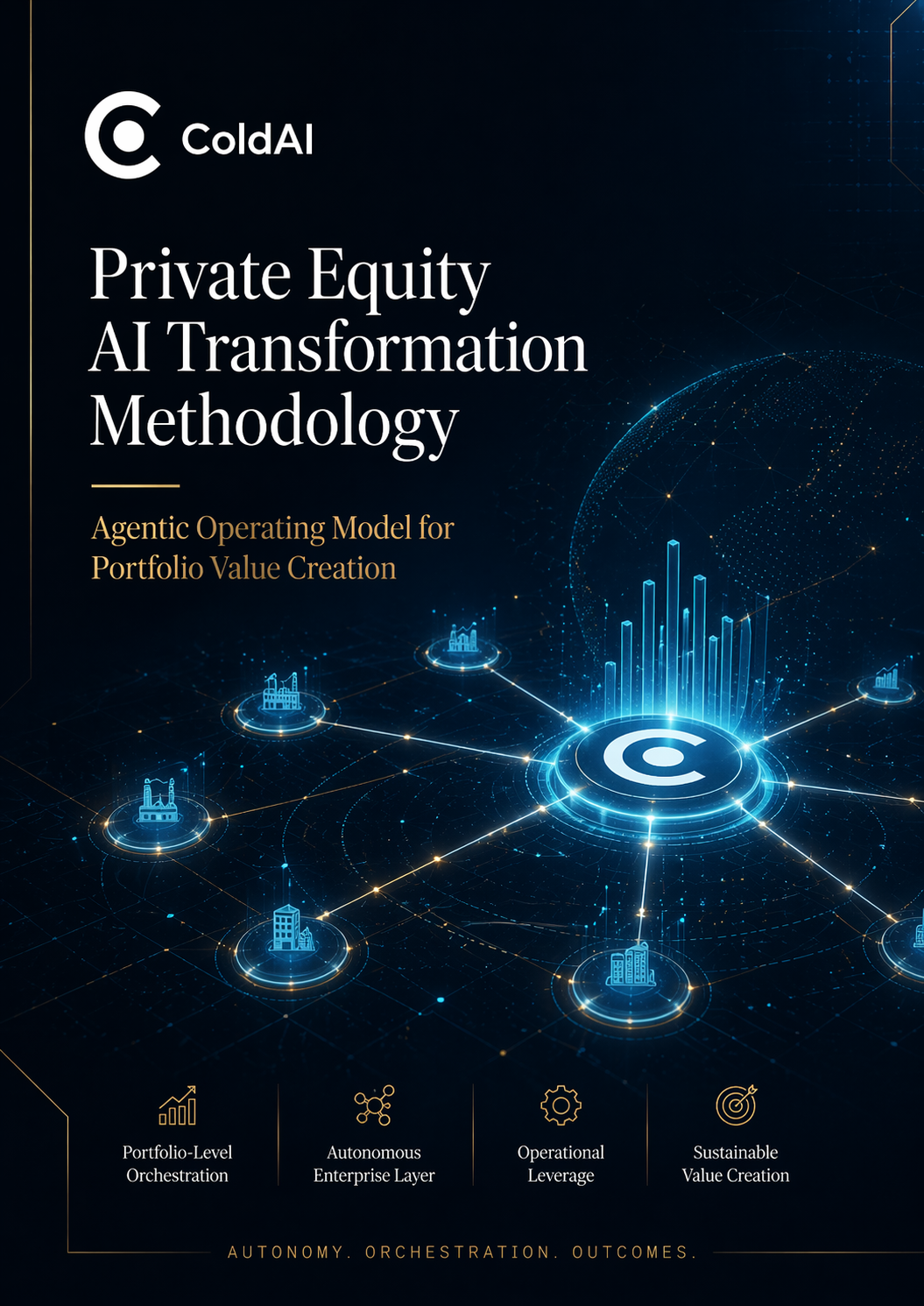 ColdAI private equity AI transformation — autonomous enterprise operating layer with portfolio nodes