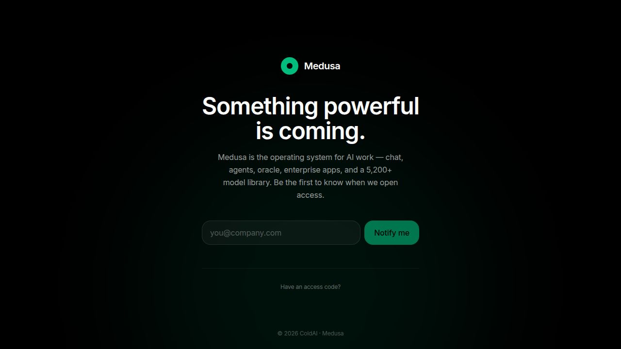 Medusa AI Platform — Superintelligence Computer by ColdAI